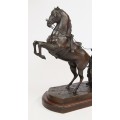 statueta bronz  " Dresorul de cai". artist Eduardo Soriano. Spania